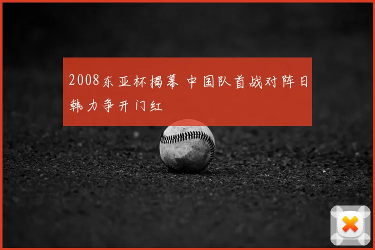 2008东亚杯揭幕 中国队首战对阵日韩力争开门红